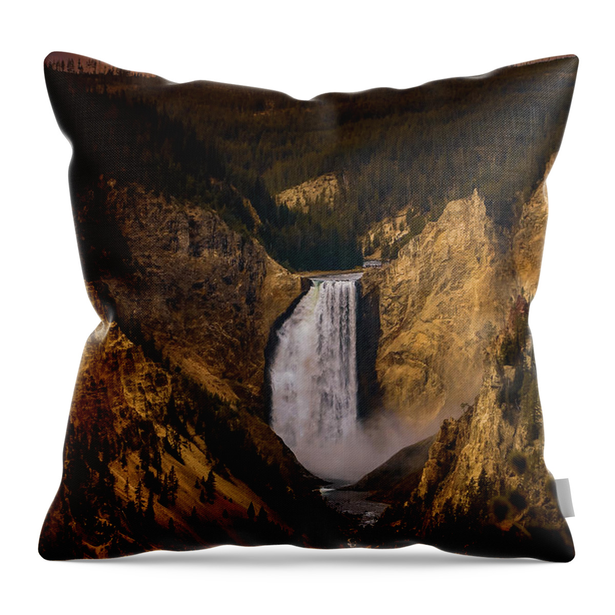 Yellowstone Throw Pillow featuring the photograph Yellowstone National Park #2 by Brian Venghous
