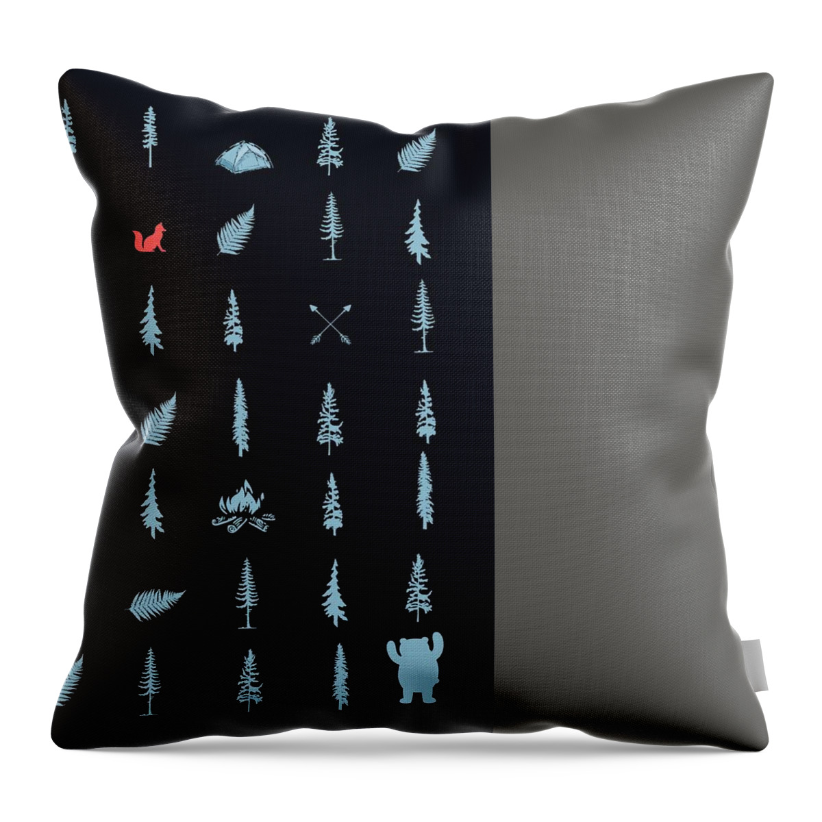 Forest Throw Pillow featuring the digital art Forest #21 by Danilov Ilya