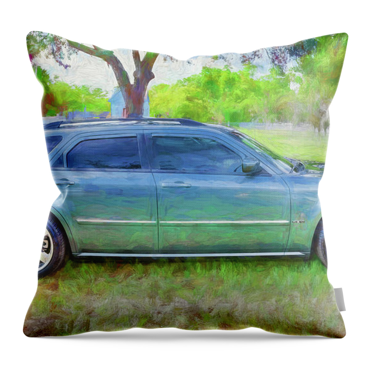 2006 Dodge Magnum Rt Throw Pillow featuring the photograph 2006 Dodge Magnum RT X108 by Rich Franco