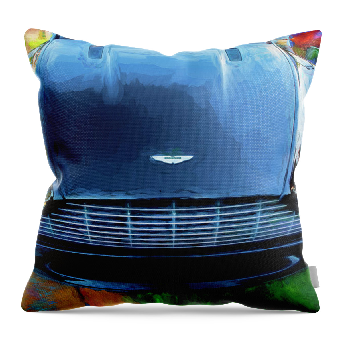 2007 Aston Martin V8 Vantage Roadster Throw Pillow featuring the photograph 2007 Aston Martin V8 Vantage Roadster 110 by Rich Franco