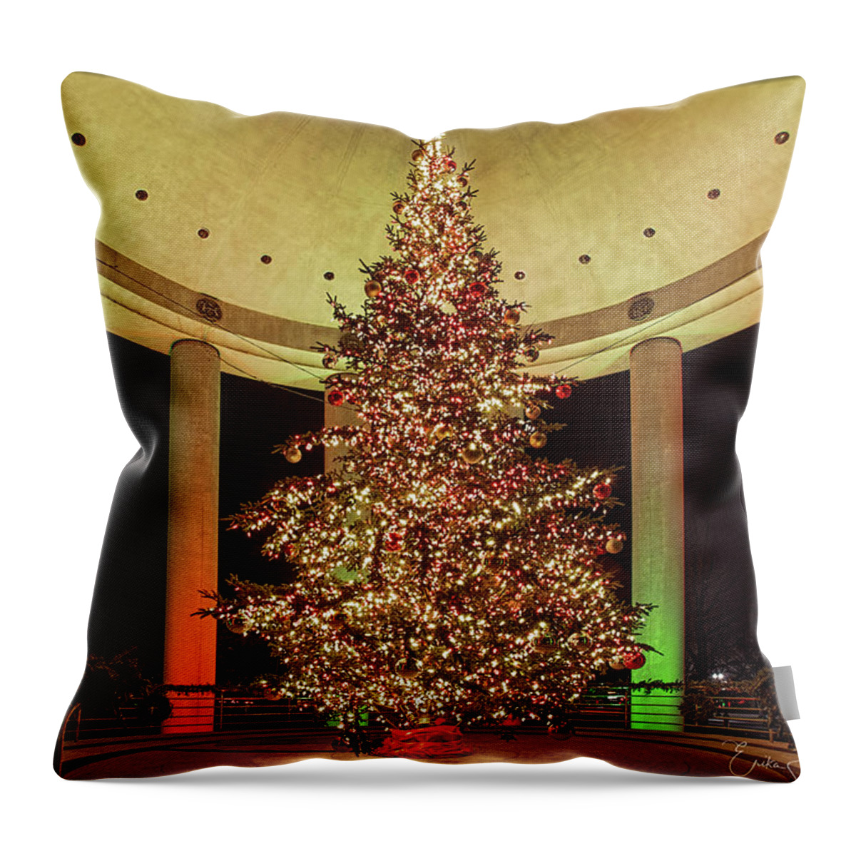 Christmas Throw Pillow featuring the photograph 2019 Canadian Christmas by Erika Fawcett