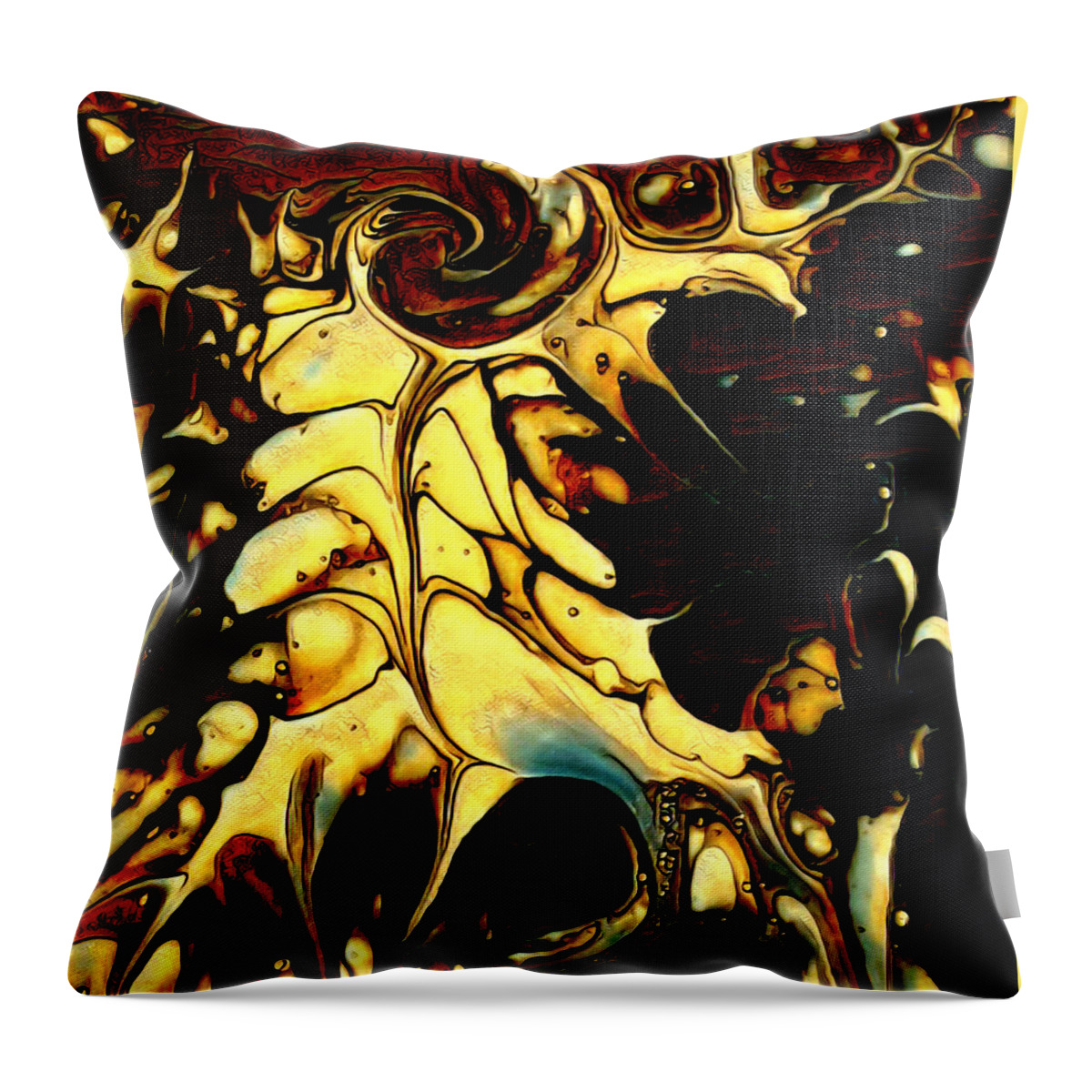 Art Throw Pillow featuring the digital art 2020 Acrylic Pour Digital Alteration 4 by Artful Oasis