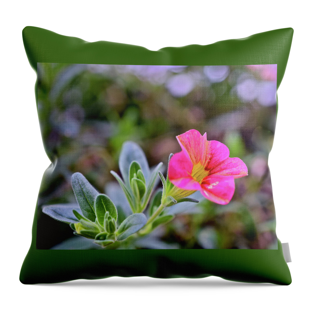 Flowers Throw Pillow featuring the photograph 2021 Tropical Sunrise Breeze by Janis Senungetuk