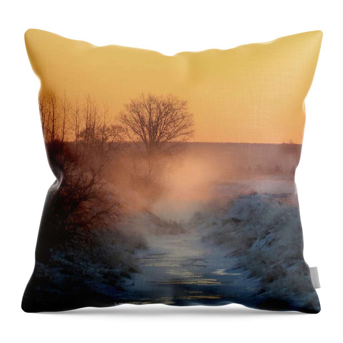 Sunrise Throw Pillow featuring the photograph 21 below Sunrise by Brook Burling