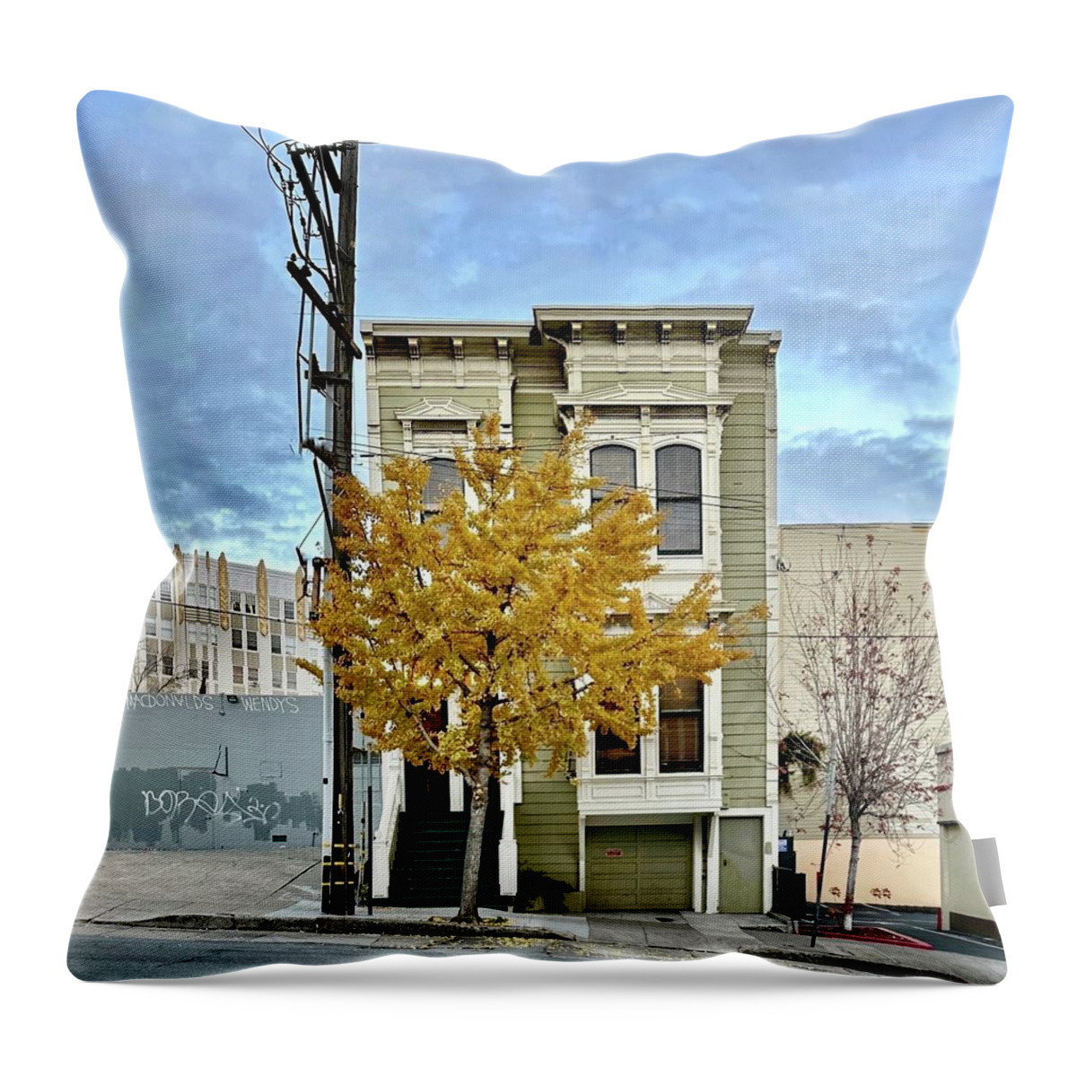  Throw Pillow featuring the photograph 214 Duboce by Julie Gebhardt