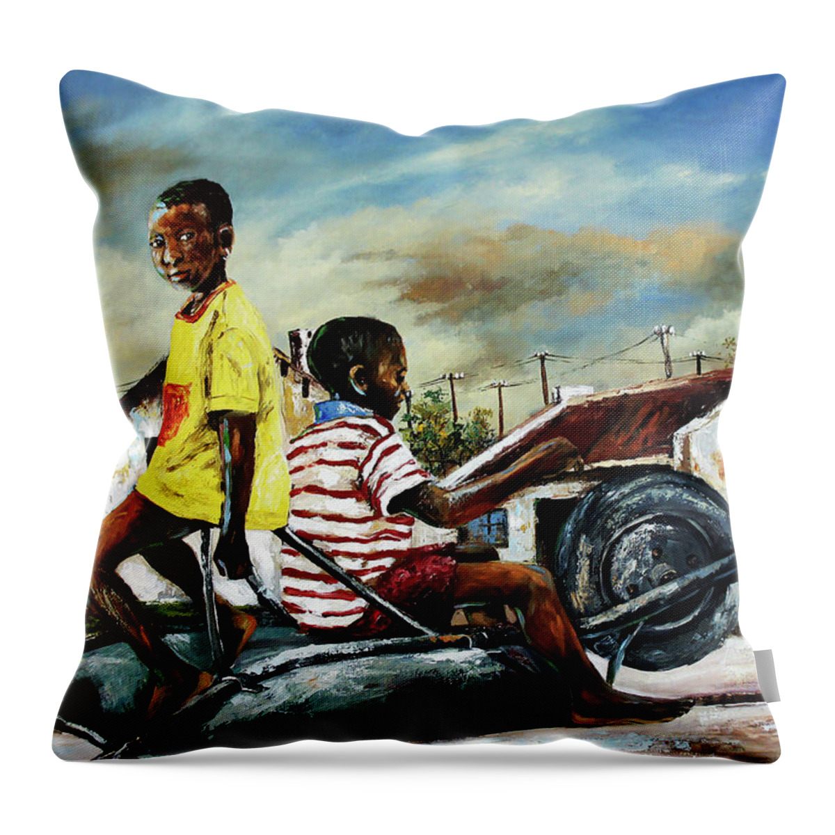  Throw Pillow featuring the painting 22MB jpeg by Berthold