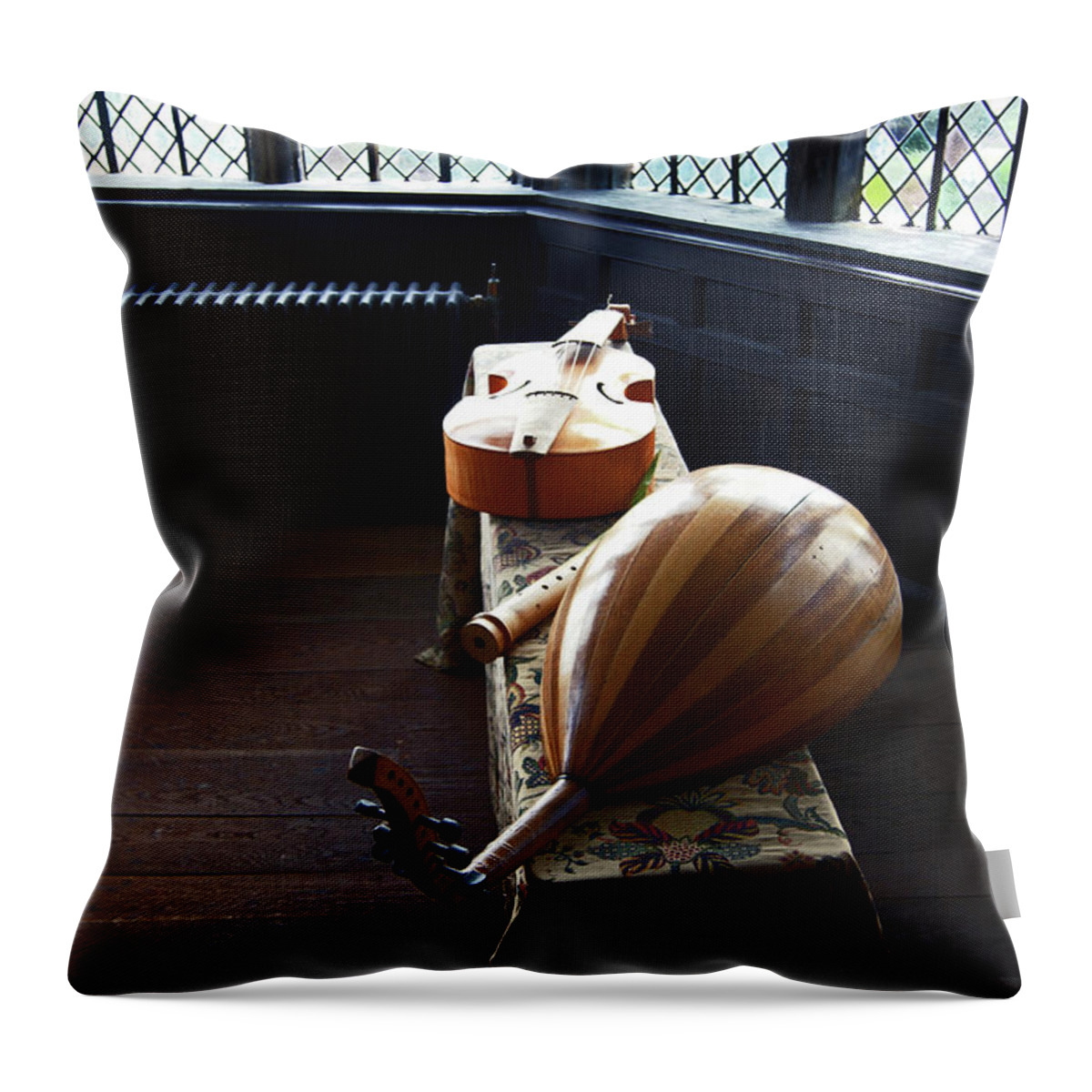 Lancashire Throw Pillow featuring the photograph 23/03/14 CHORLEY. Astley Hall. by Lachlan Main