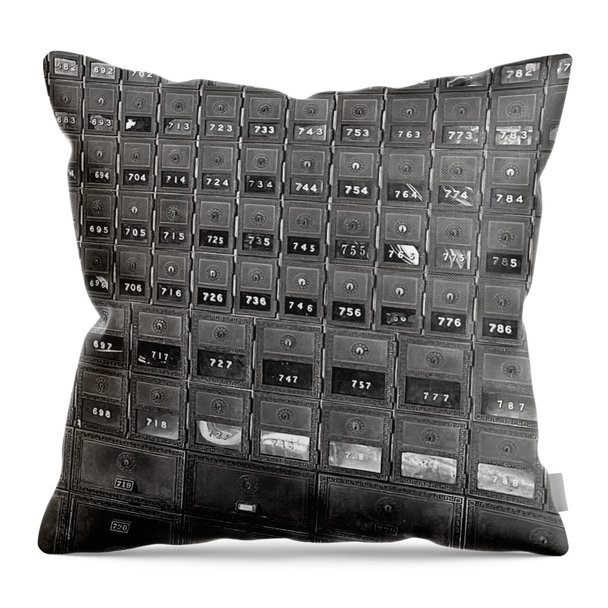Usps Throw Pillow featuring the photograph 27514 Bw by Lee Darnell