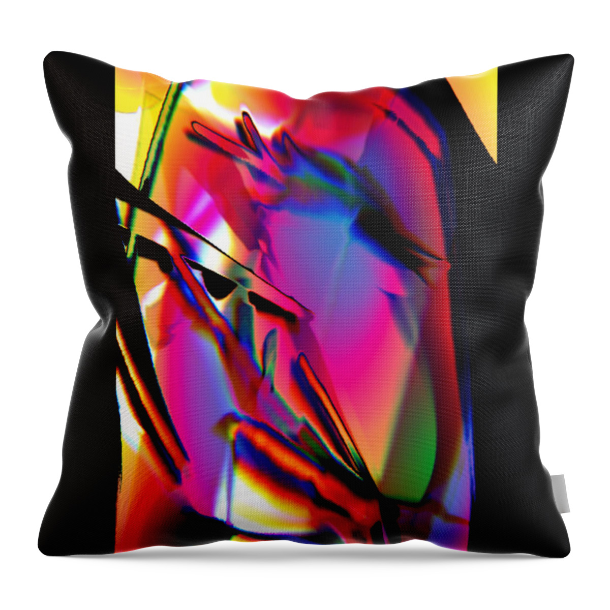 Homepage Throw Pillow featuring the digital art Abstract #3 by Yvonne Padmos