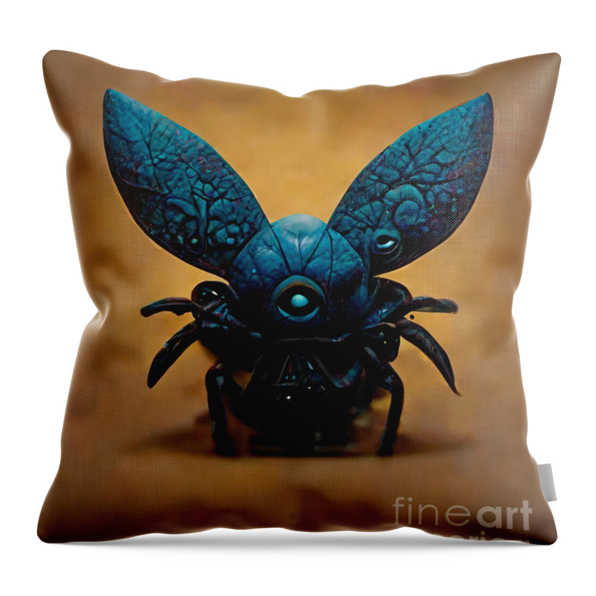 Alien Ant Throw Pillow featuring the digital art Alien Ant #1 by Andreas Thaler