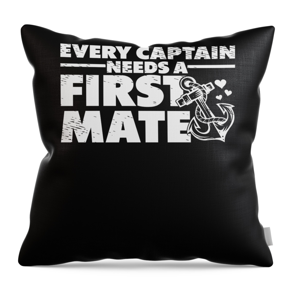 Boat Throw Pillow featuring the digital art Boat Owner Boating Sailing First Mate Captain Pontoon #3 by Toms Tee Store