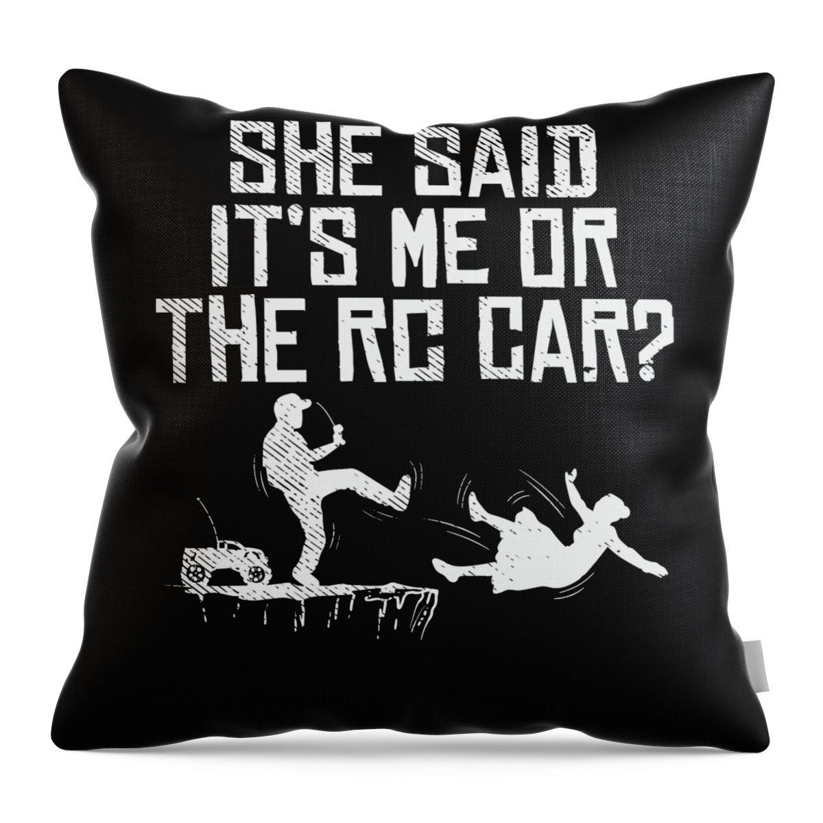 Rc Throw Pillow featuring the digital art RC Car Radio Control Car Model Cars #3 by Toms Tee Store