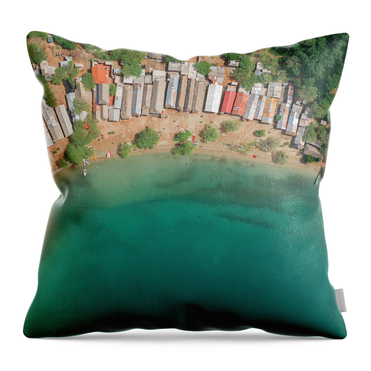 Taganga Throw Pillow featuring the photograph Taganga Magdalena Colombia #3 by Tristan Quevilly