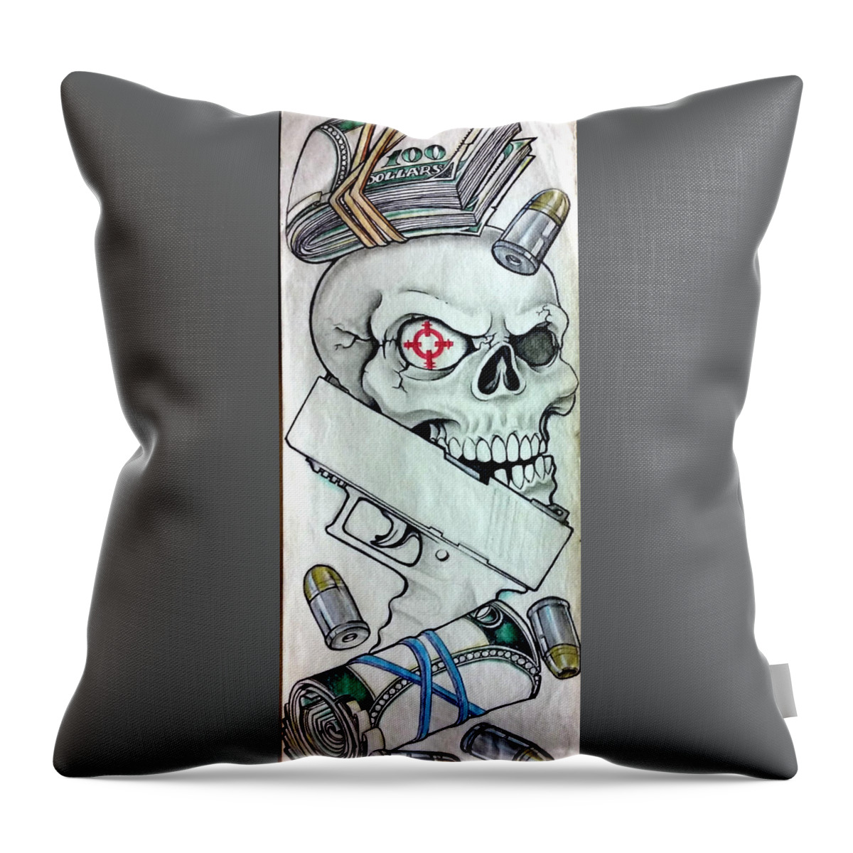 Black Art Throw Pillow featuring the drawing Untitled #3 by Arnold Citizen aka Musafir