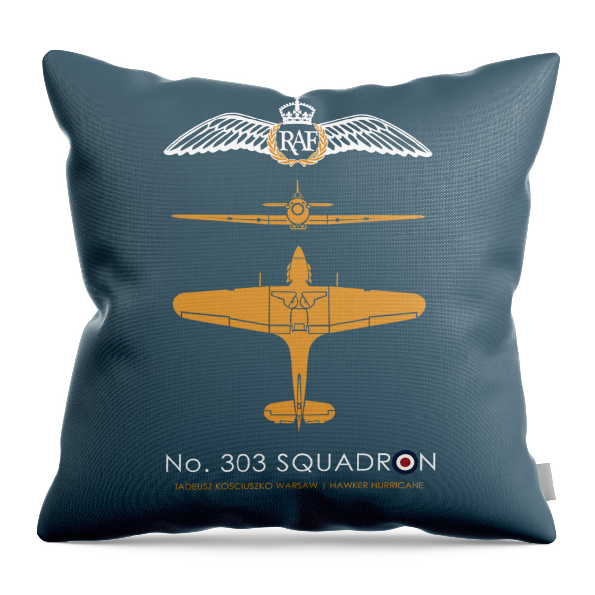 303 Squadron Throw Pillow featuring the photograph 303 Squadron by Mark Rogan