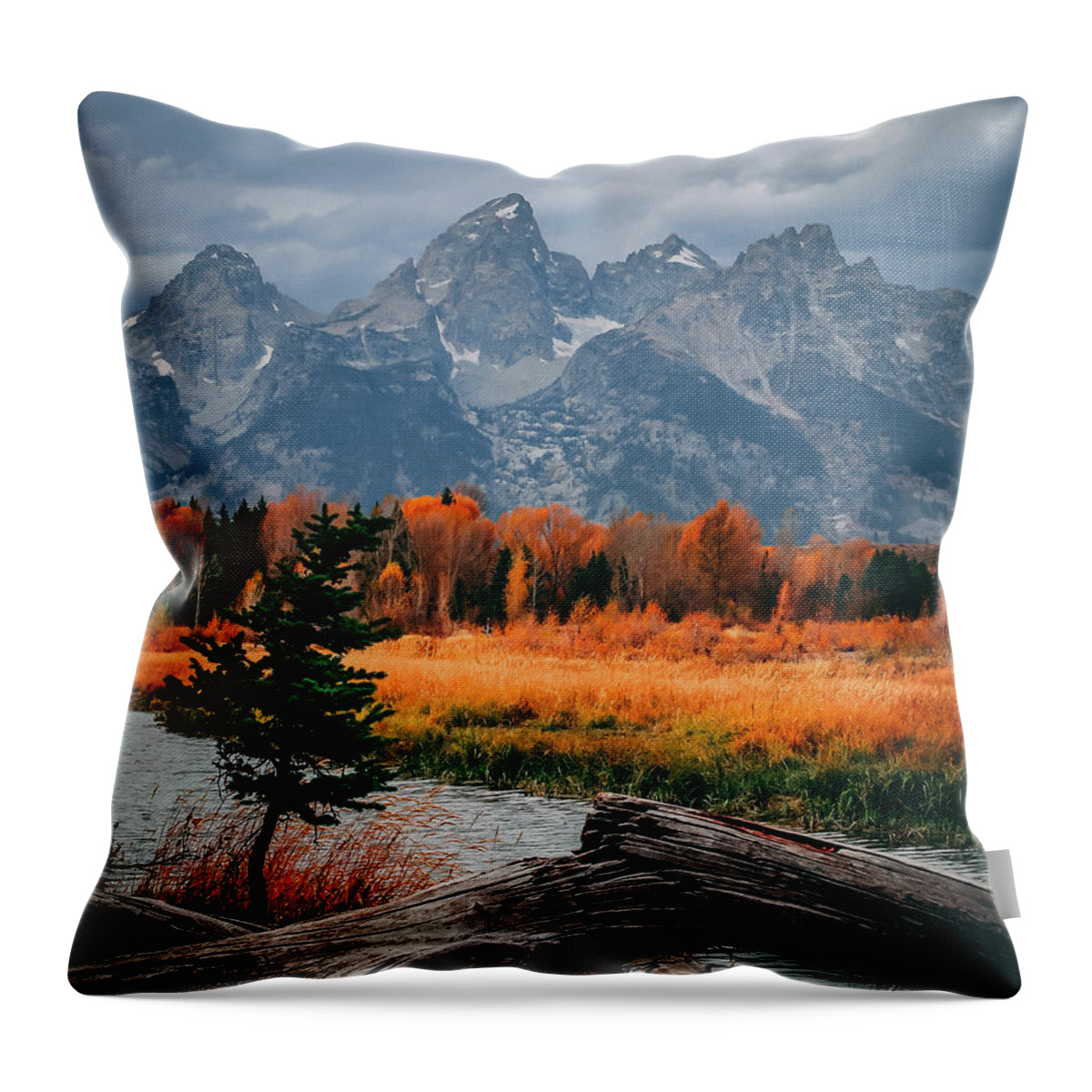Grand Throw Pillow featuring the photograph Grand Teton National Park #32 by Brian Venghous