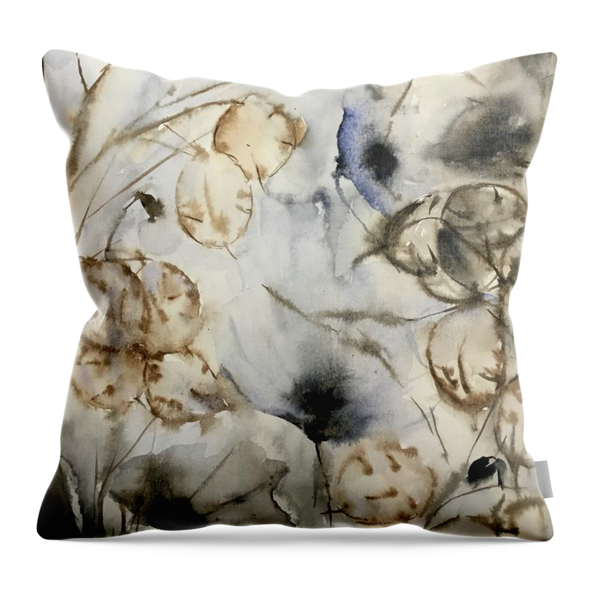 3842020 Throw Pillow featuring the painting 3842020 by Han in Huang wong