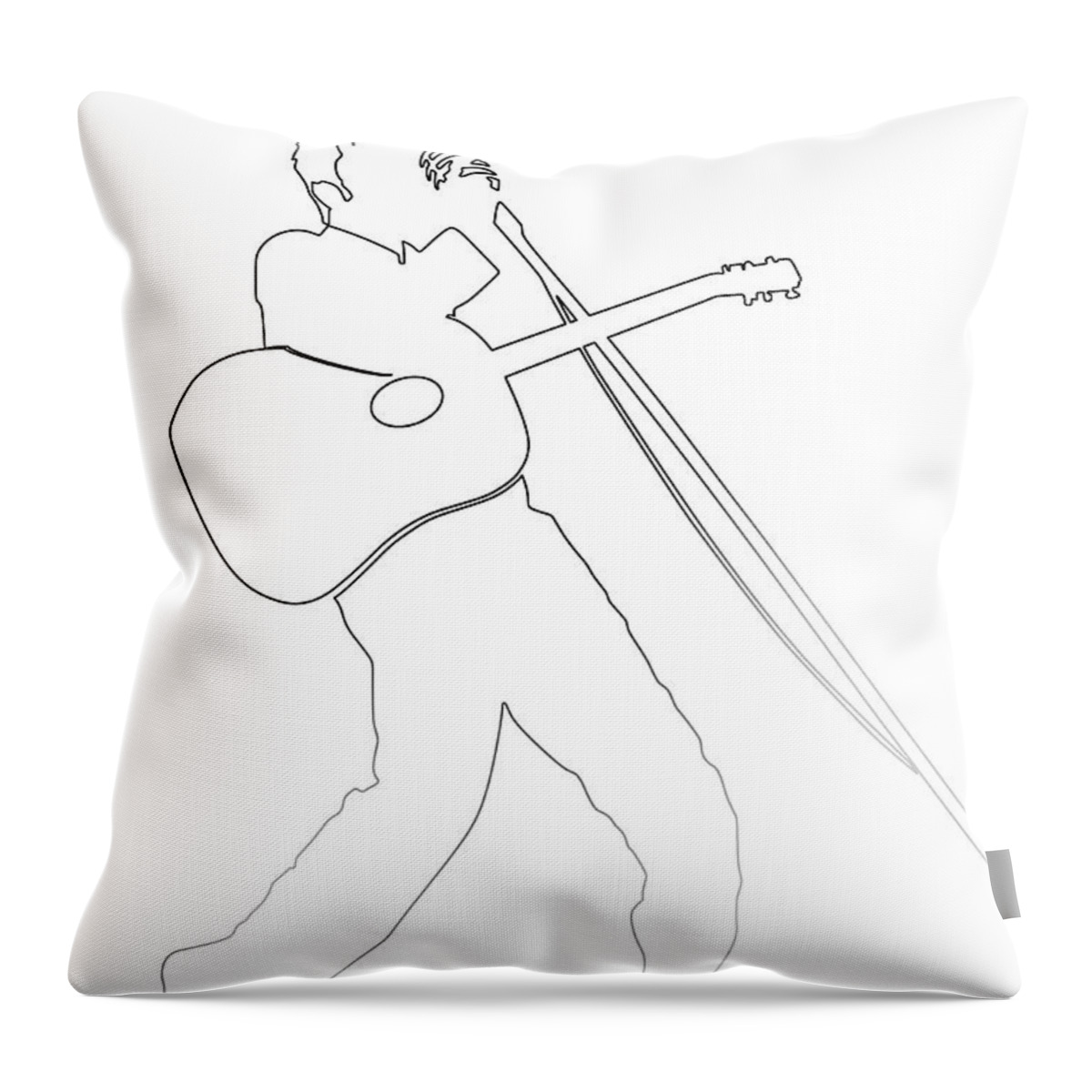 Elvis Presley Throw Pillow featuring the digital art Elvis Presley #4 by Naxart Studio