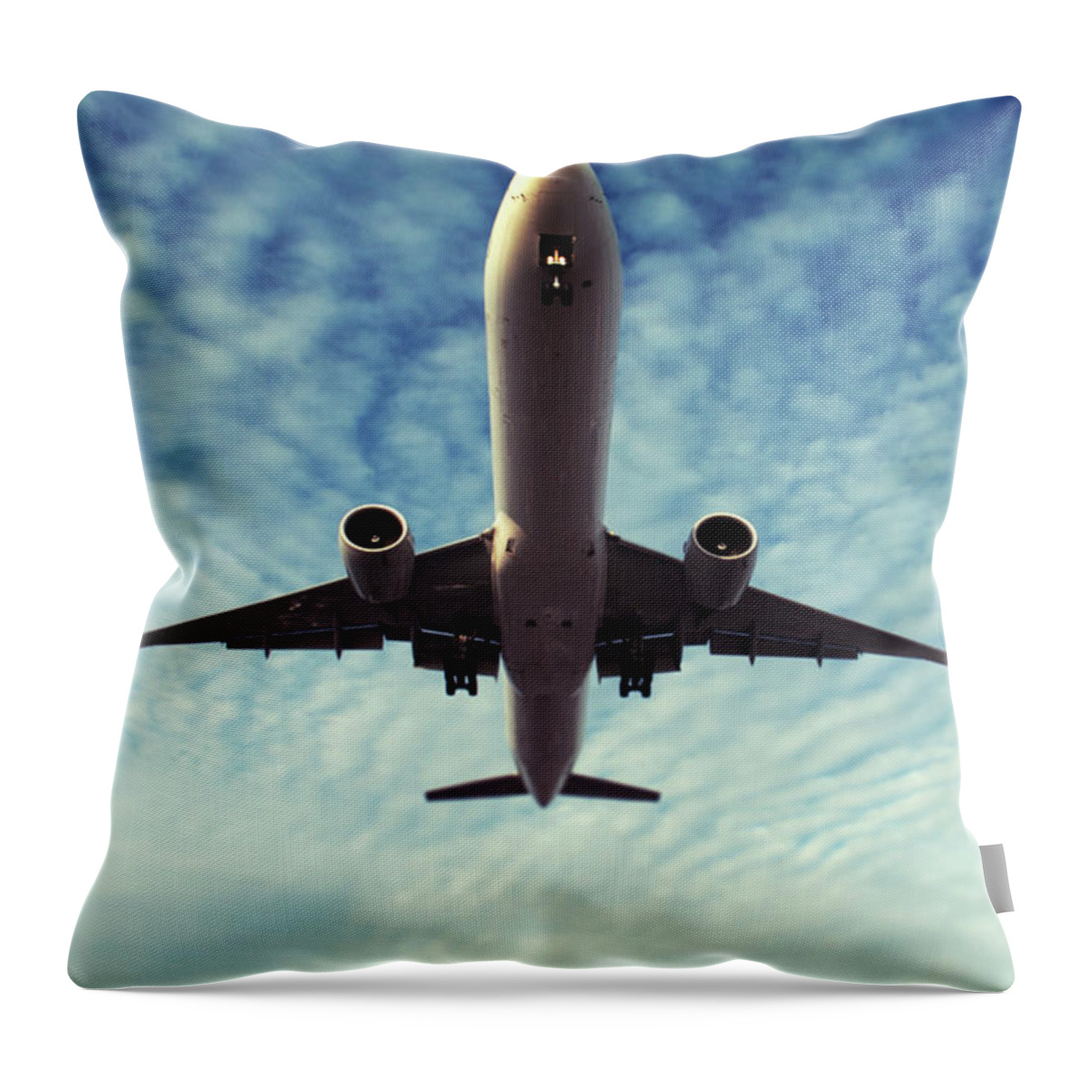 Airplane Throw Pillow featuring the photograph Flight #4 by Greg Bajor
