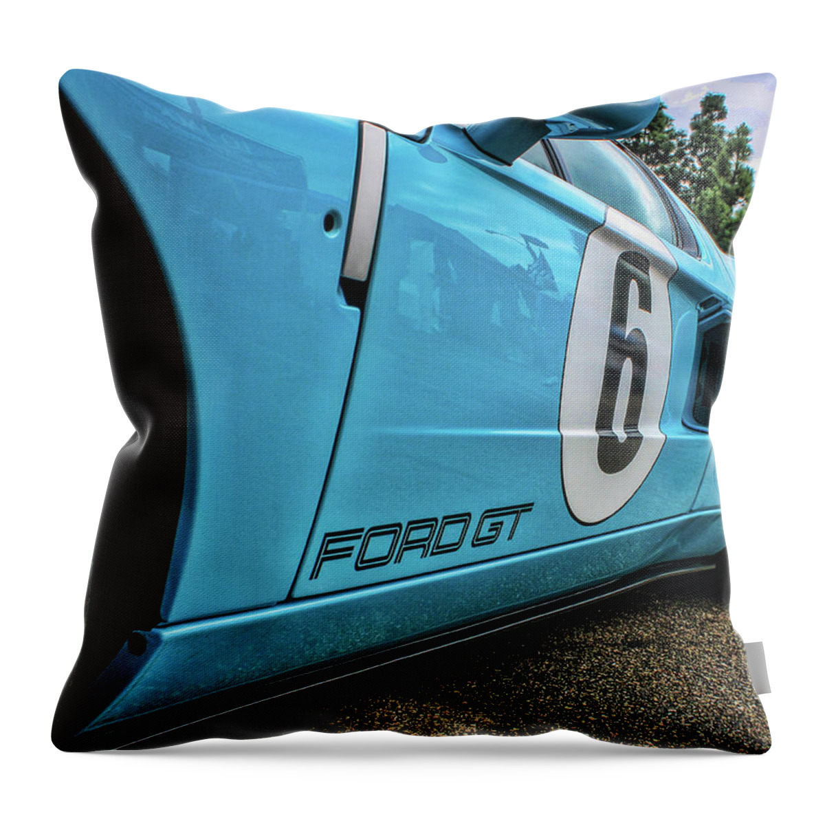 Ford Gt-40 Throw Pillow featuring the photograph Ford GT-40 #3 by Tommy Anderson