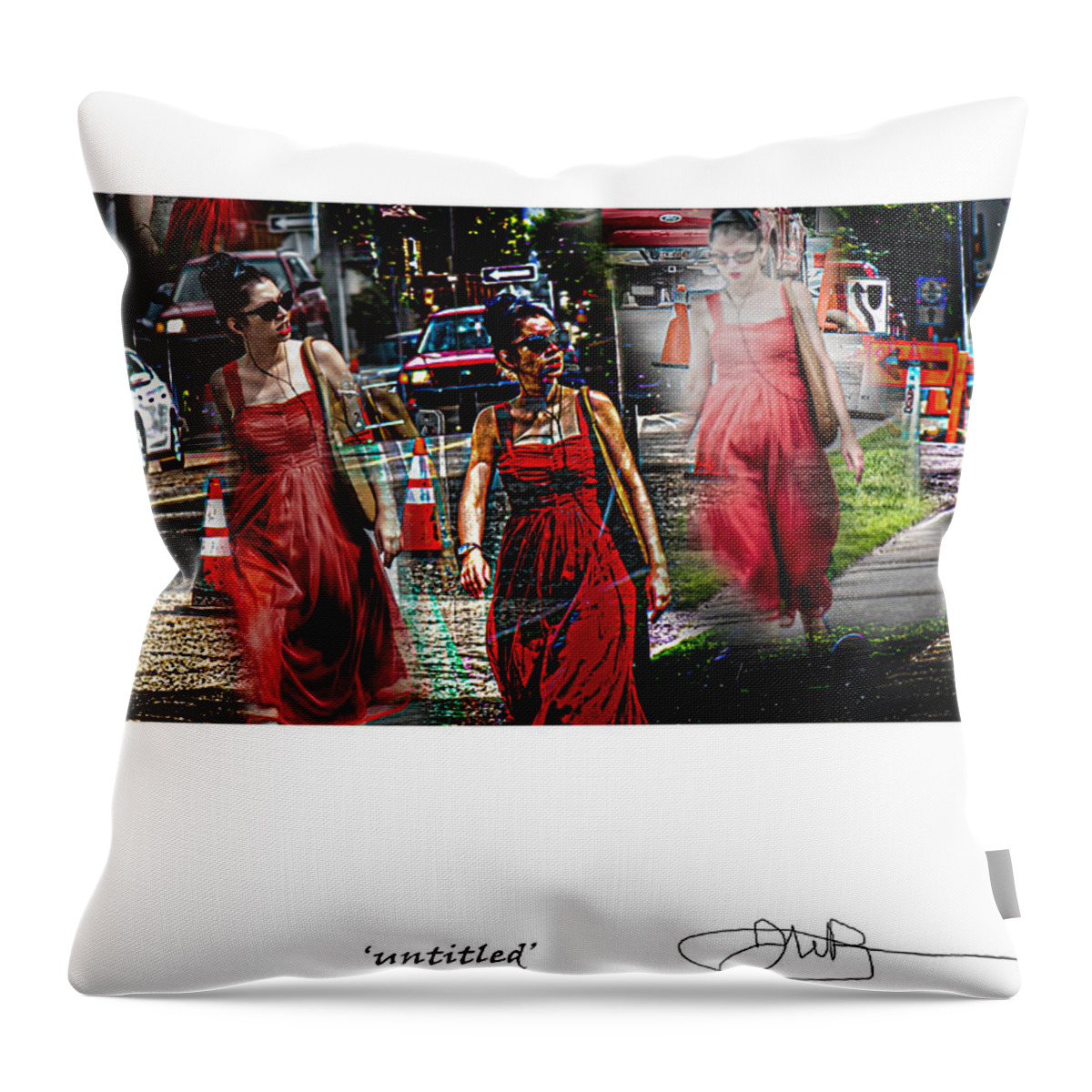 Signed Limited Edition Of 10 Throw Pillow featuring the digital art 41 by Jerald Blackstock