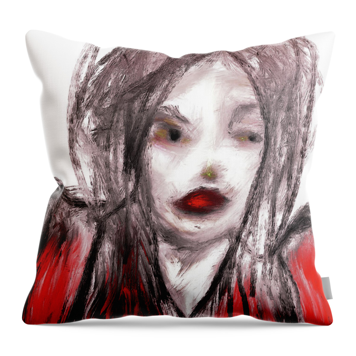 Geometry Throw Pillow featuring the painting 41221 C by Bill Owen