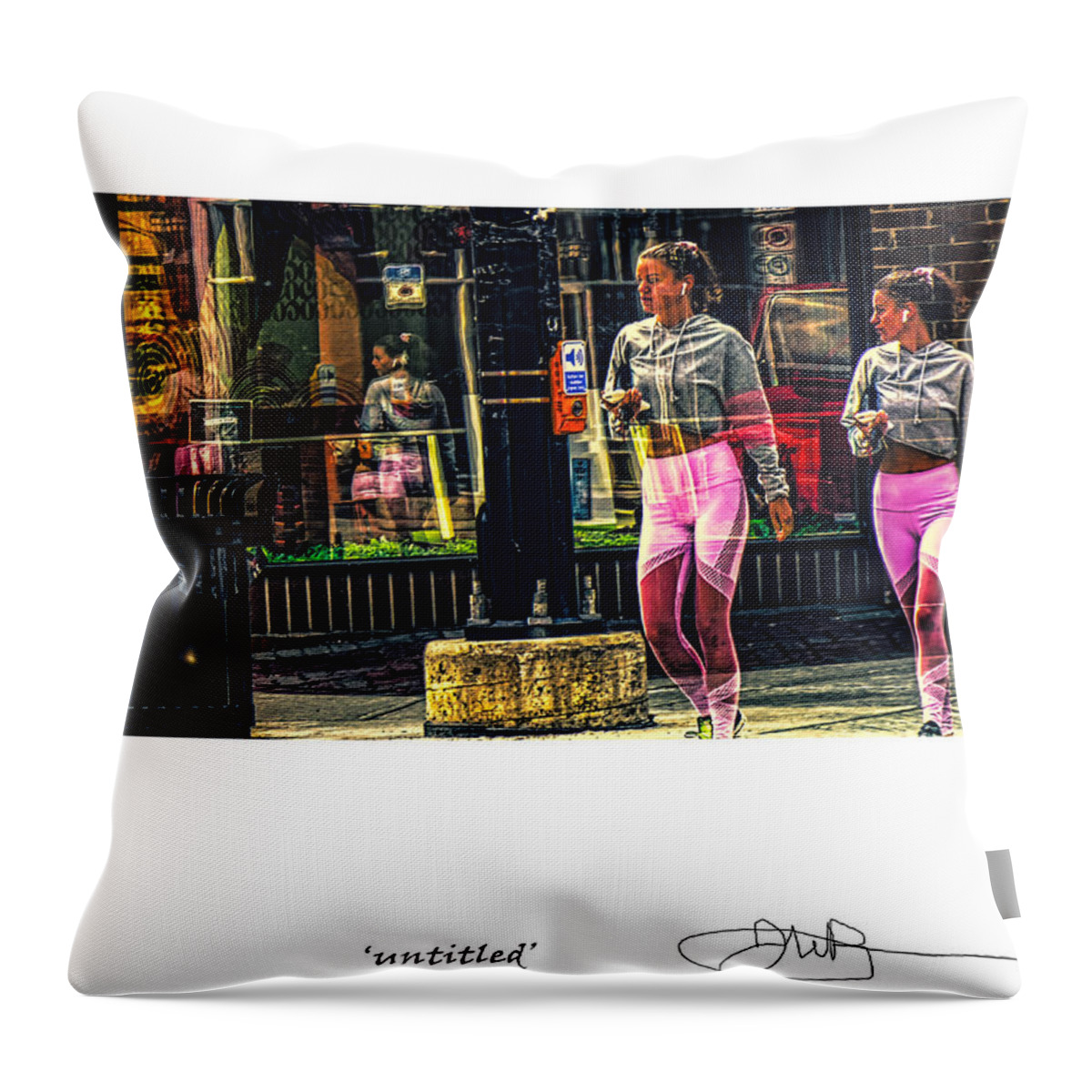 Signed Limited Edition Of 10 Throw Pillow featuring the digital art 42 by Jerald Blackstock