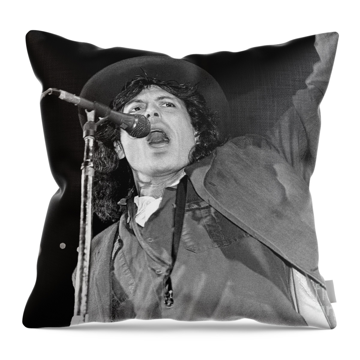 Singer Throw Pillow featuring the photograph Eric Bazilian - The Hooters #5 by Concert Photos