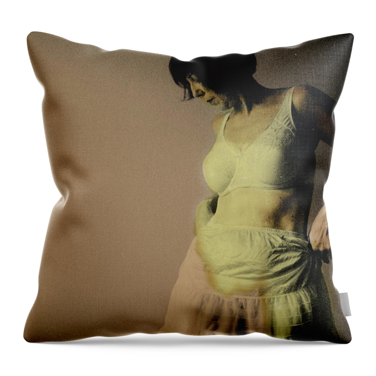 Tinted Bw Throw Pillow featuring the digital art Tinted BW #5 by Bob Winberry