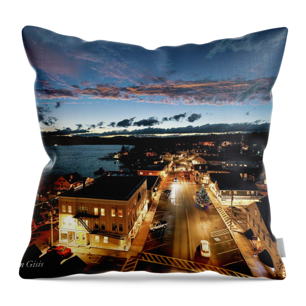  Throw Pillow featuring the photograph Wolfeboro #5 by John Gisis