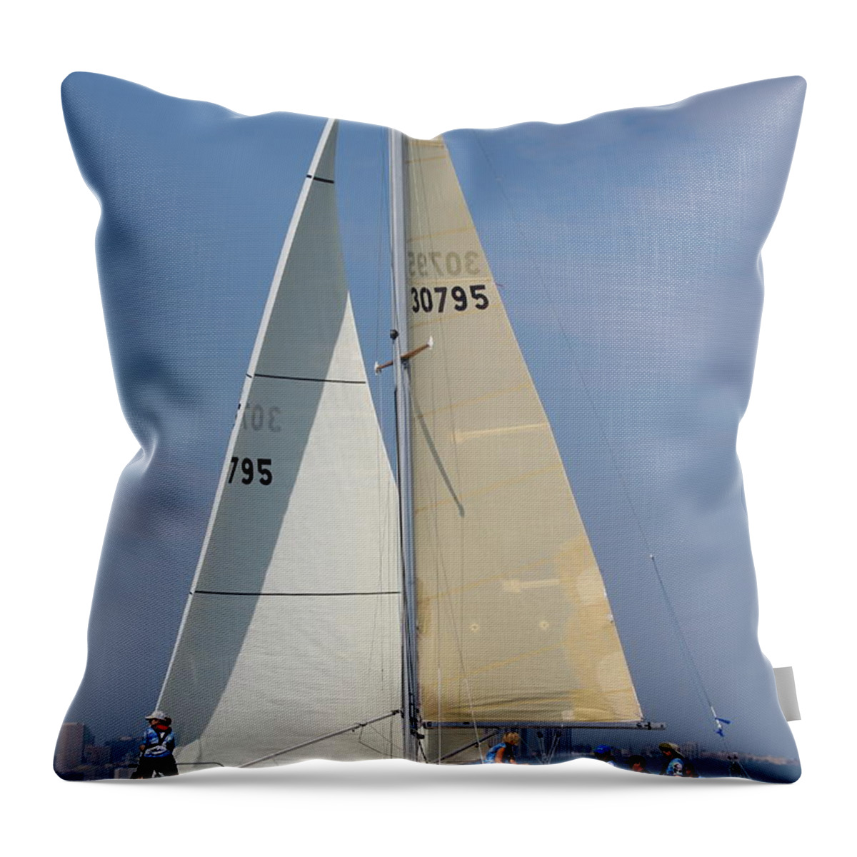  Throw Pillow featuring the photograph The race #55 by Jean Wolfrum