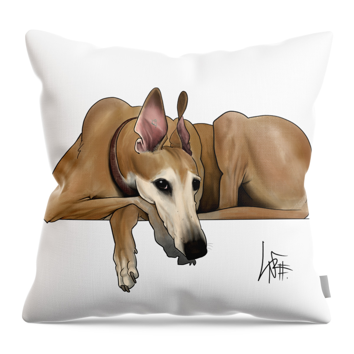 5871 Throw Pillow featuring the drawing 5871 Law by John LaFree
