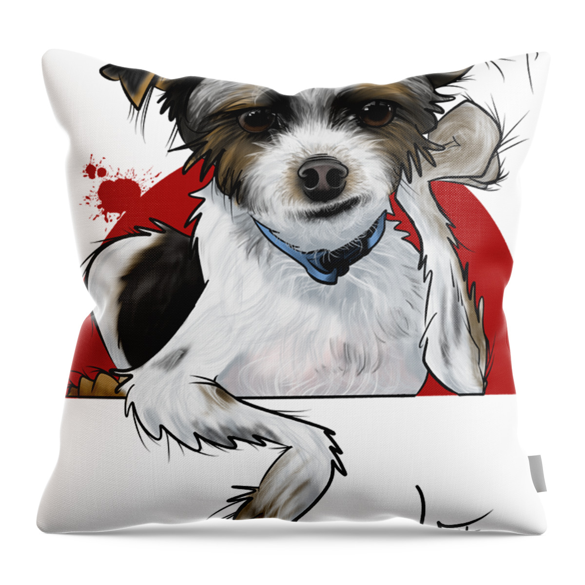 5916 Throw Pillow featuring the drawing 5916 Rectanus by John LaFree