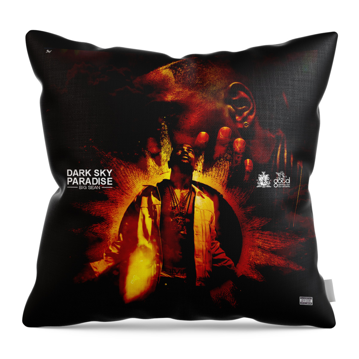 Tyga Throw Pillow featuring the digital art Big Sean And Tyga #6 by Vuad Gera