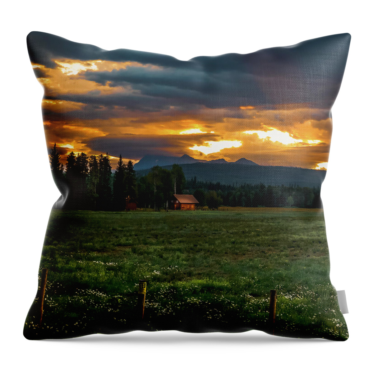 Sunrise Throw Pillow featuring the photograph Glacier National Park #6 by Brian Venghous