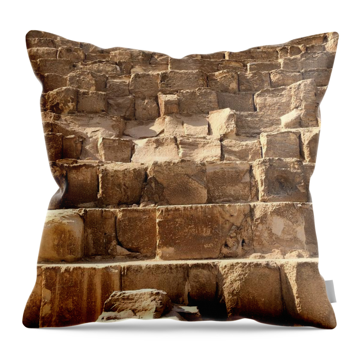 Giza Throw Pillow featuring the photograph Great Pyramid #6 by Trevor Grassi