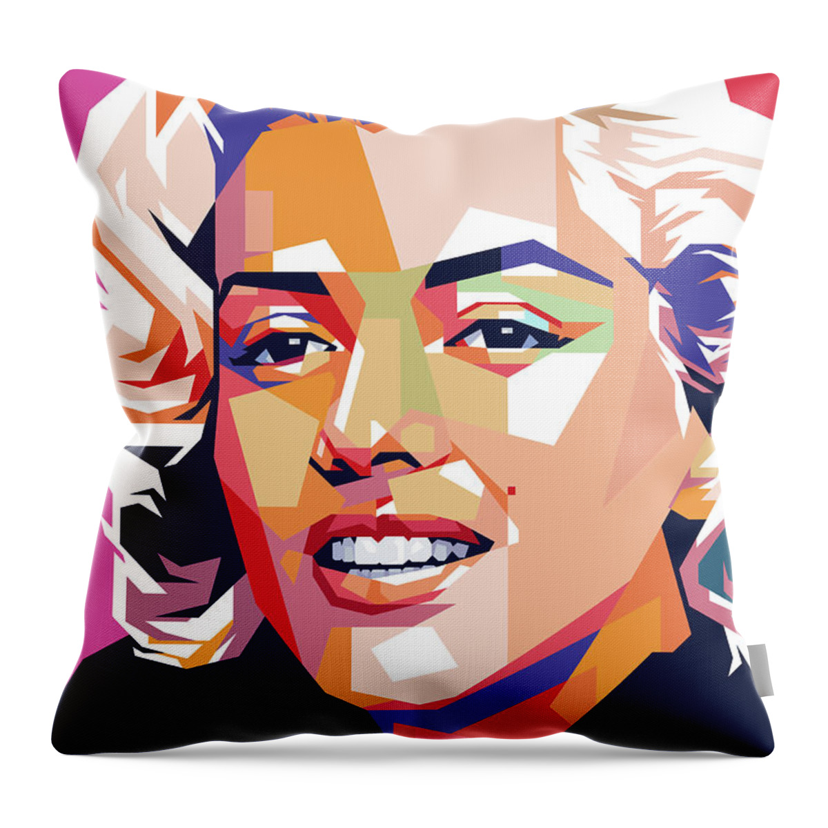 Marilyn Monroe Throw Pillow featuring the painting Marilyn Monroe #2 by Movie World Posters