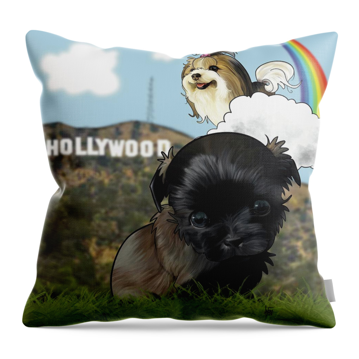 6615 Throw Pillow featuring the drawing 6615 Steiner by John LaFree