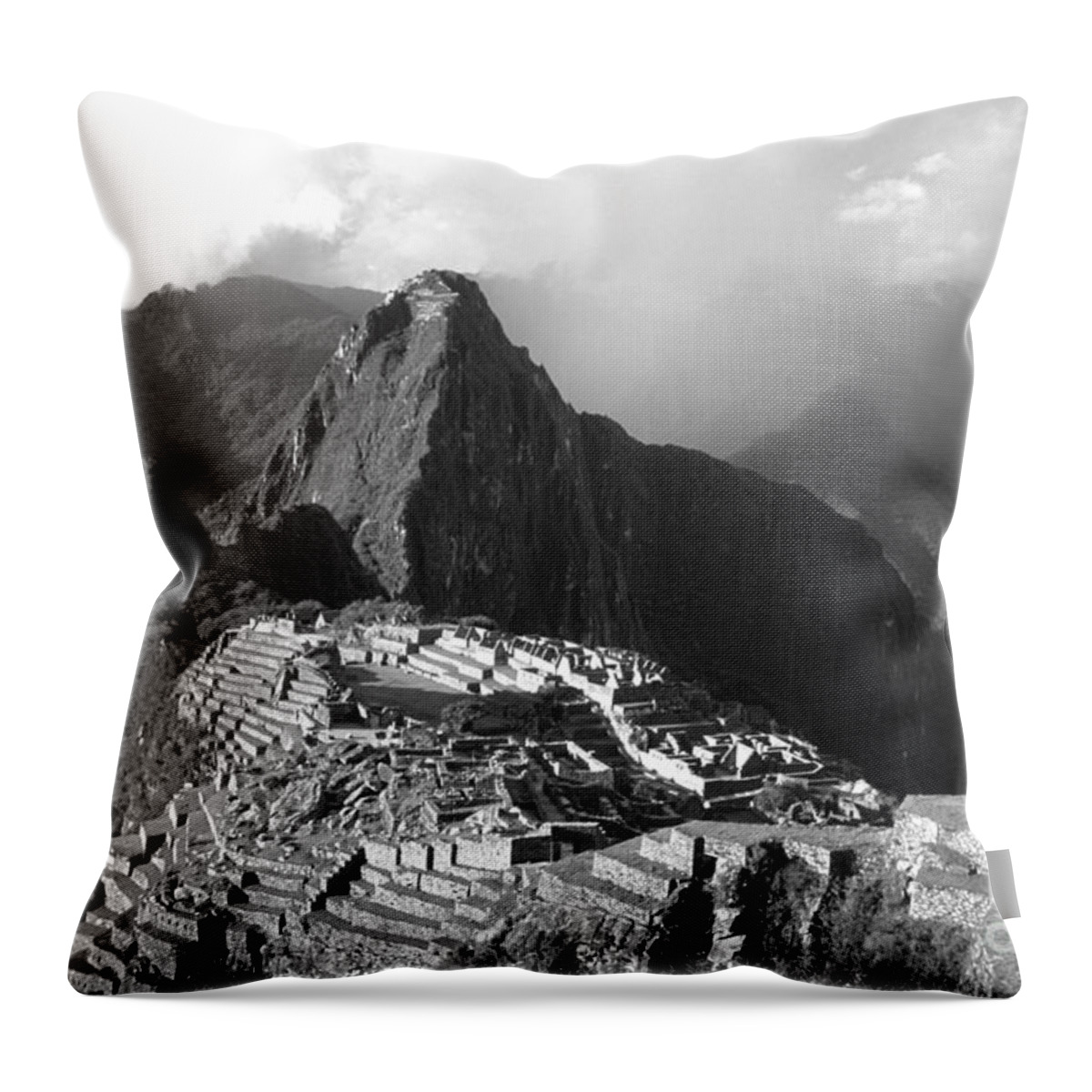 Machu Picchu Throw Pillow featuring the photograph Machu Picchu Peru #1 by James Brunker