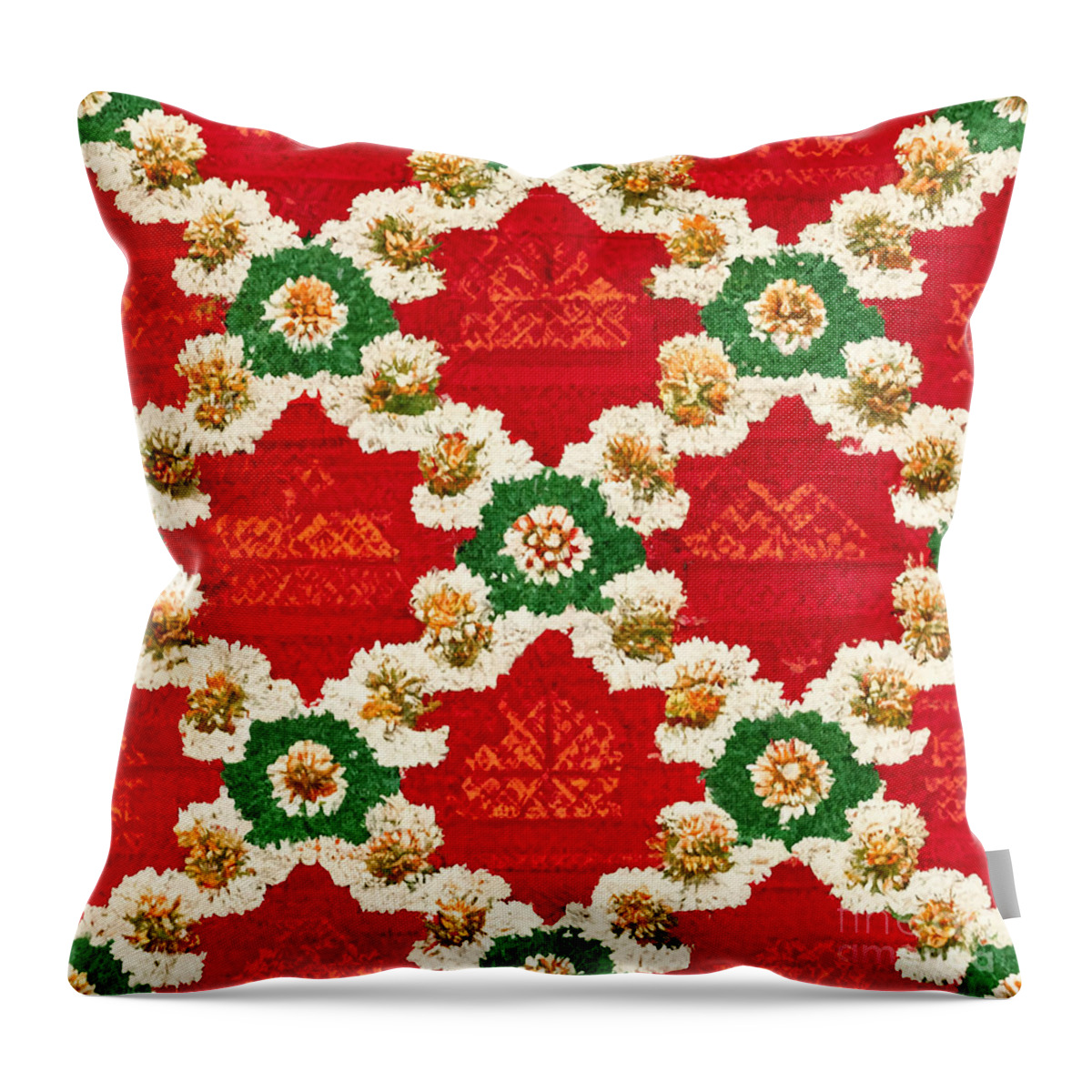 Series Throw Pillow featuring the digital art Seamless Christmas pattern #7 by Sabantha