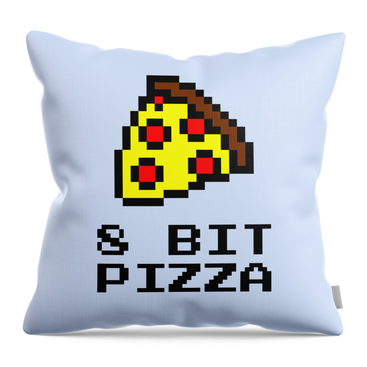 Pizza Throw Pillow featuring the digital art 8 Bit Pizza Computer Humor by Matthias Hauser