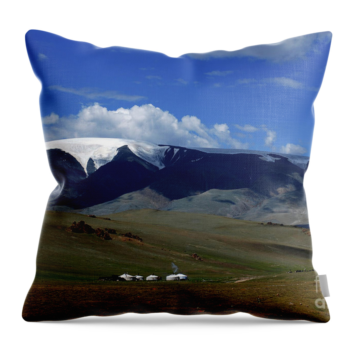 Colors Of Countryside Throw Pillow featuring the photograph Colors of Countryside #8 by Elbegzaya Lkhagvasuren