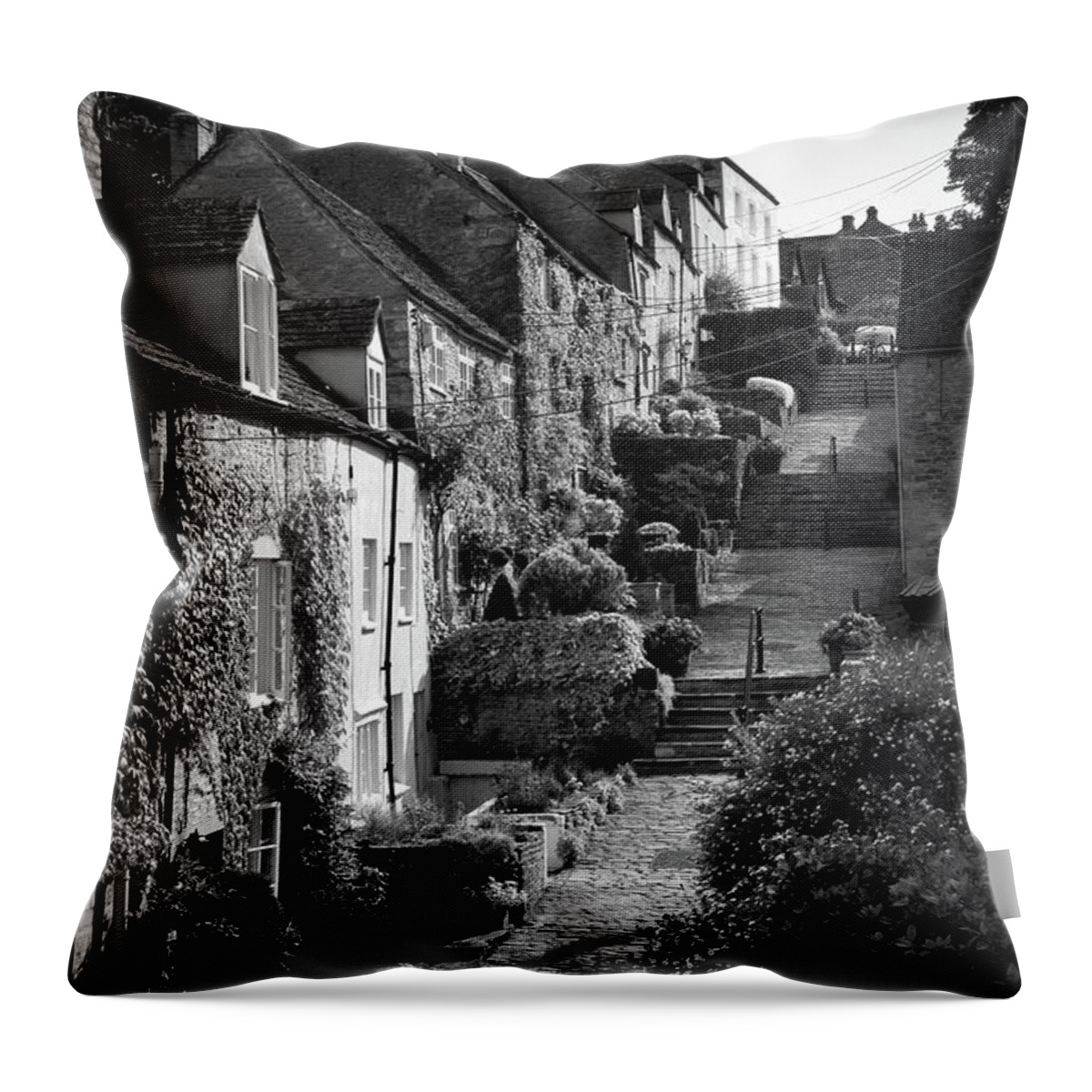 Britain Throw Pillow featuring the photograph Picturesque Cotswolds - Tetbury #8 by Seeables Visual Arts