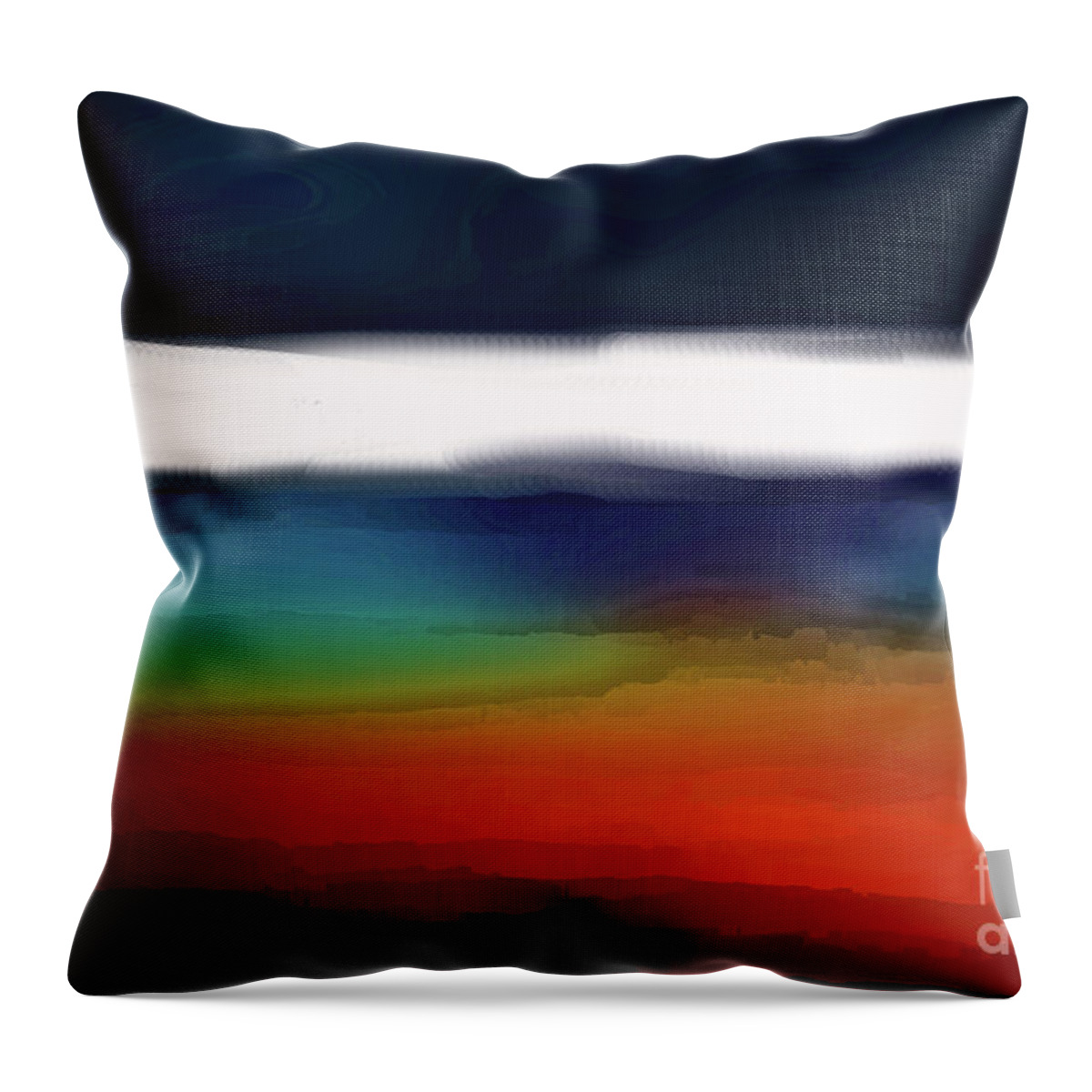 Abstract Throw Pillow featuring the digital art 9-9-2013d by Walter Paul Bebirian