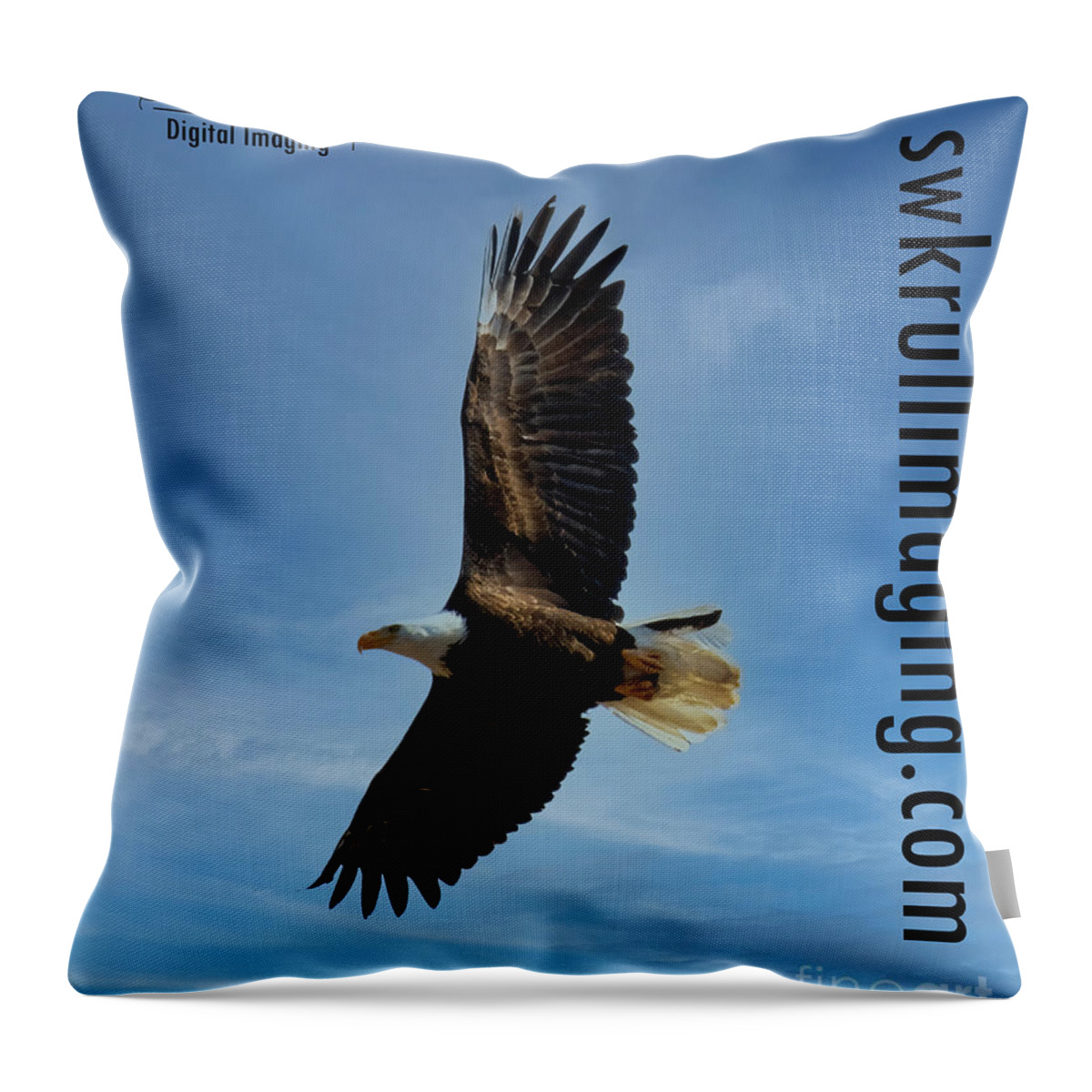 Eagles Throw Pillow featuring the photograph Bald Eagles in Eleven Mile Canyon #9 by Steven Krull
