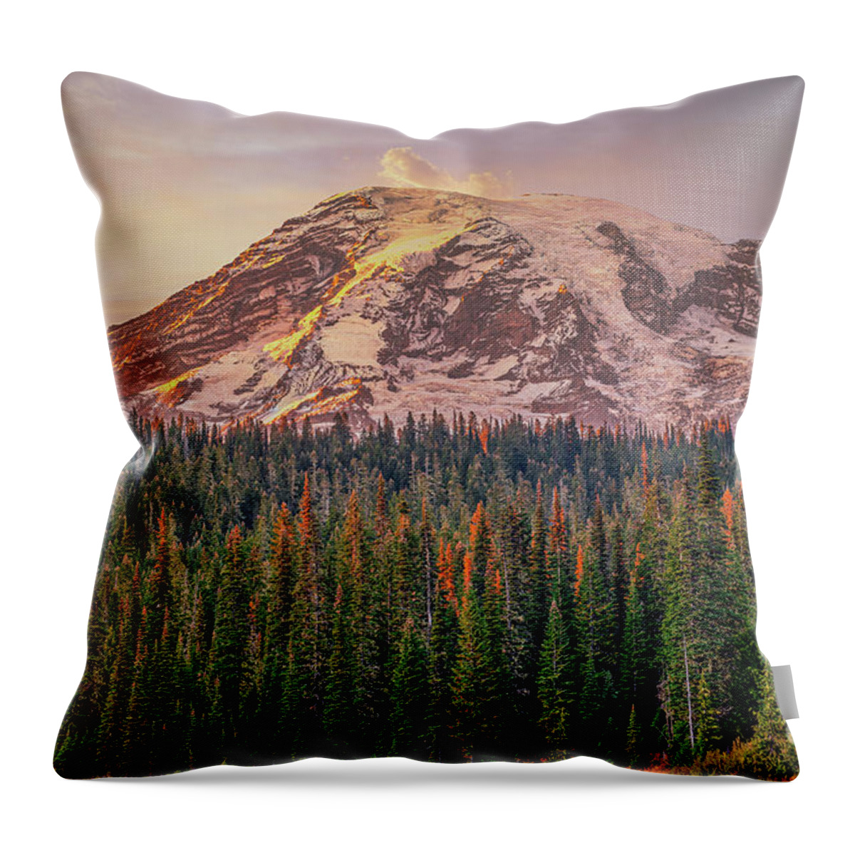 Sunset Throw Pillow featuring the photograph A Beautiful Sunset by Dheeraj Mutha