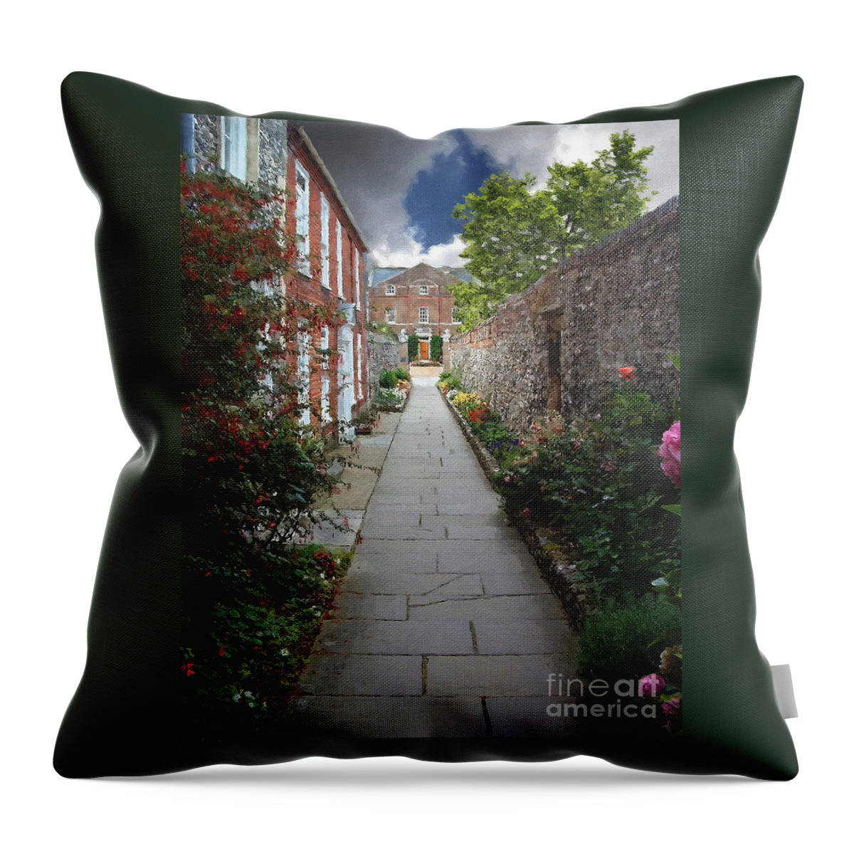 Chichester Throw Pillow featuring the photograph A Chichester Path by Brian Watt
