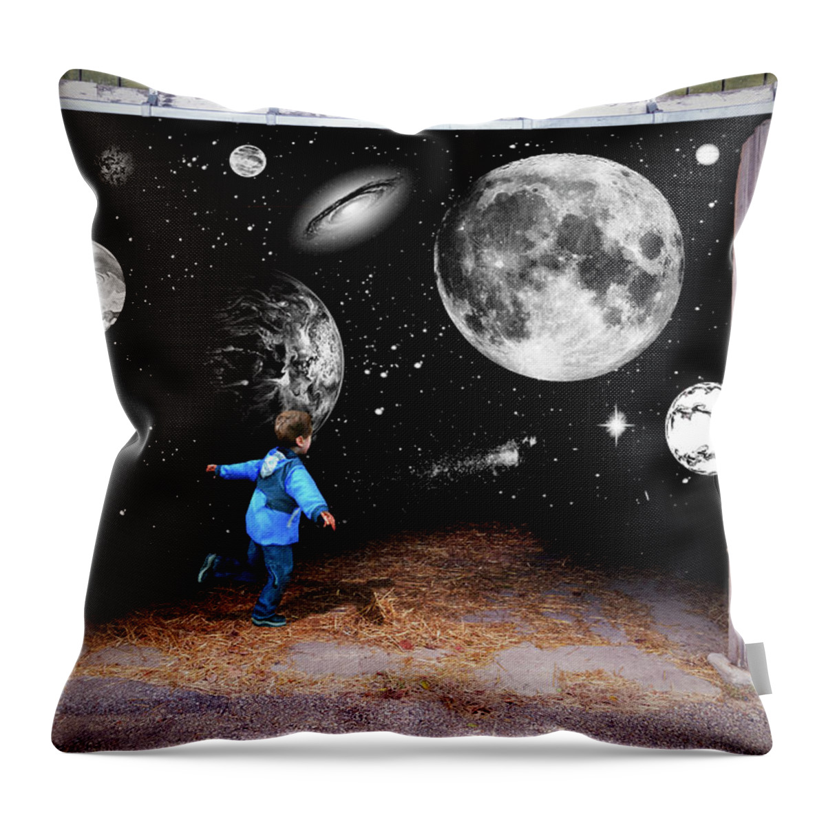 2d Throw Pillow featuring the digital art A Dimension Of Mind by Brian Wallace