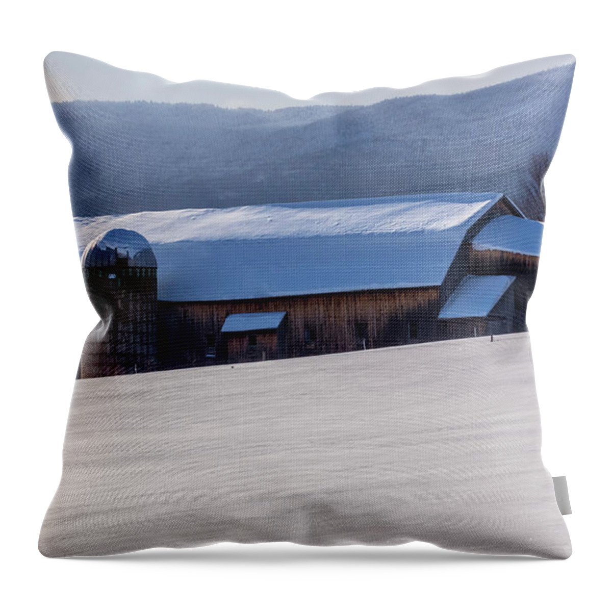 New England Throw Pillow featuring the photograph A fine day in Waitsfield Vermont by Scenic Vermont Photography