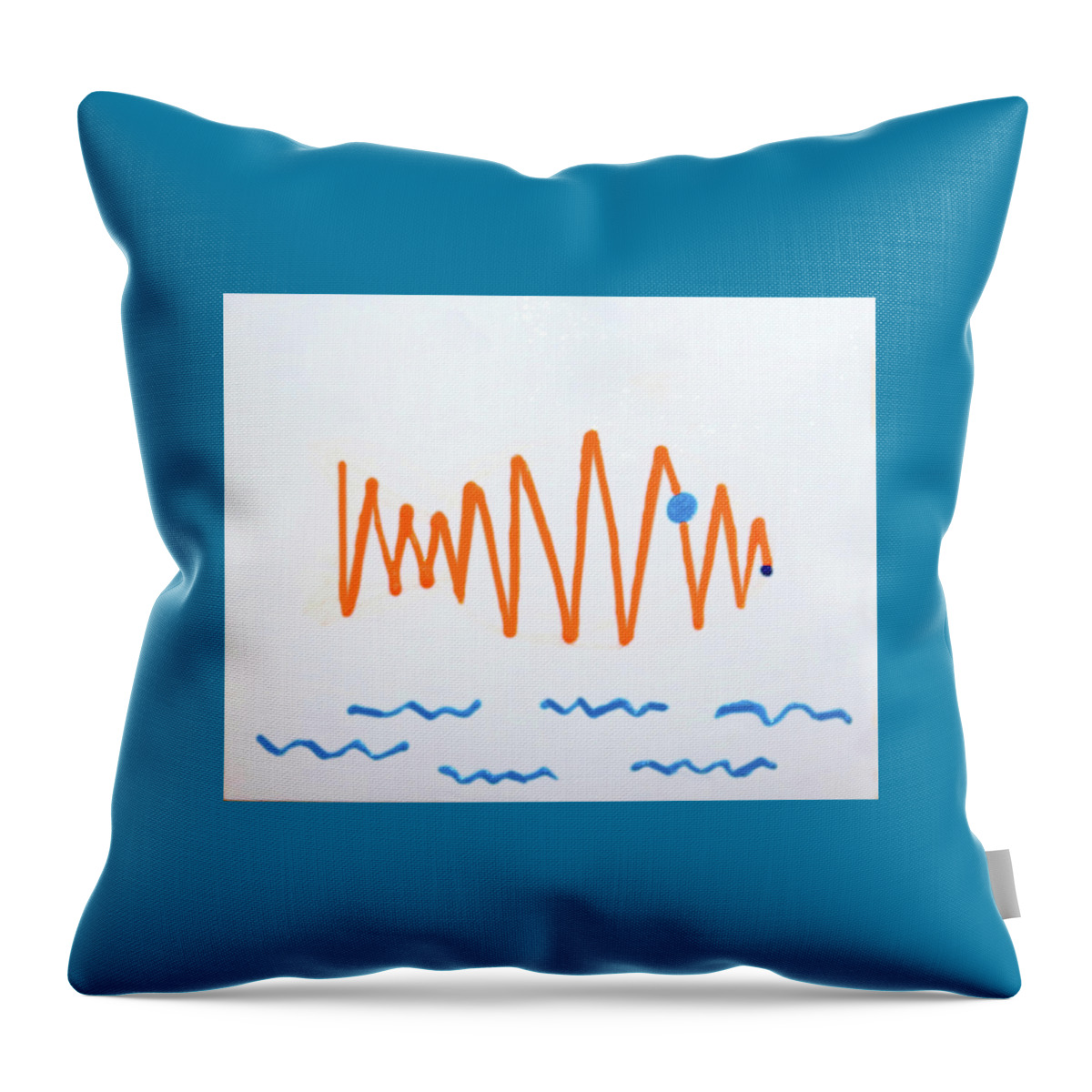 Fish Throw Pillow featuring the painting A Fish Out of Water by Deborah Boyd